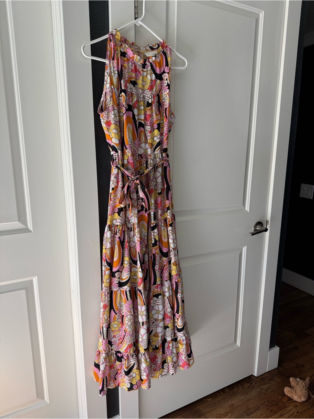 Pinch Multicolor Floral Print Dress— Pink, Yellow & Black